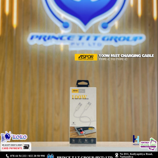 ASPOR 100W TYPE C TO C FAST CHARGING CABLE