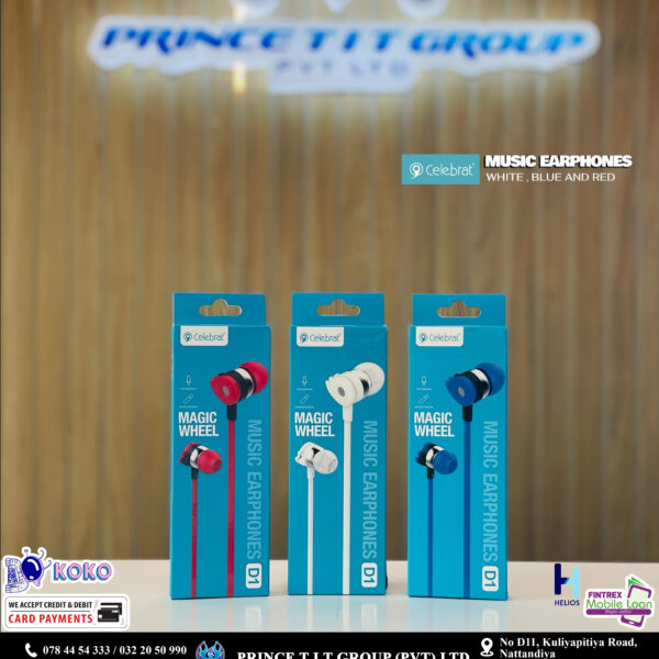 CELEBRAT MUSIC WHEEL EARPHONE ( D1 / D2 )
