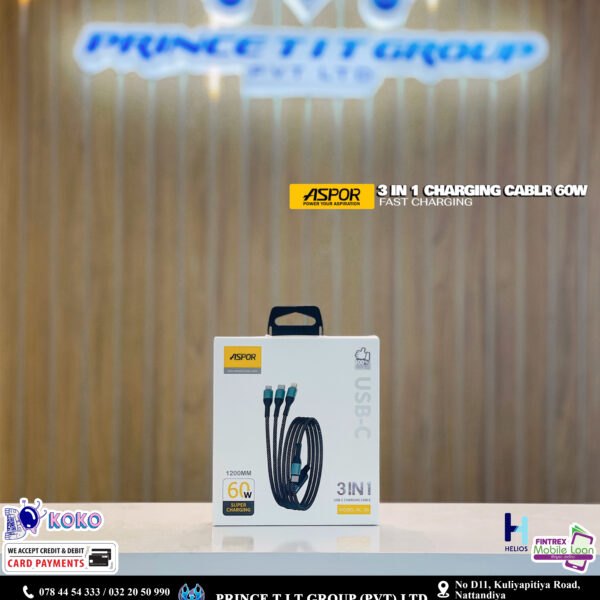 ASPOR TYPE C 60W  C 3 IN 1 CABLE